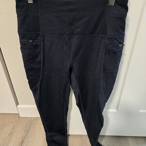 Navy Blue High-Waisted Leggings